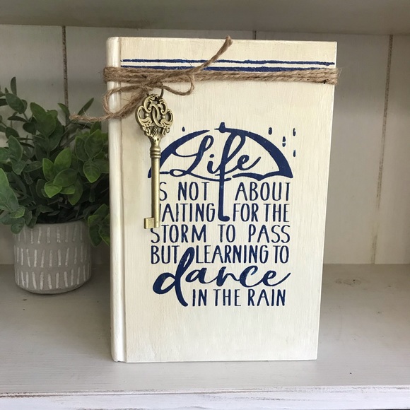 Handcrafted Distressed Book Stack Decor - Picture 2 of 8